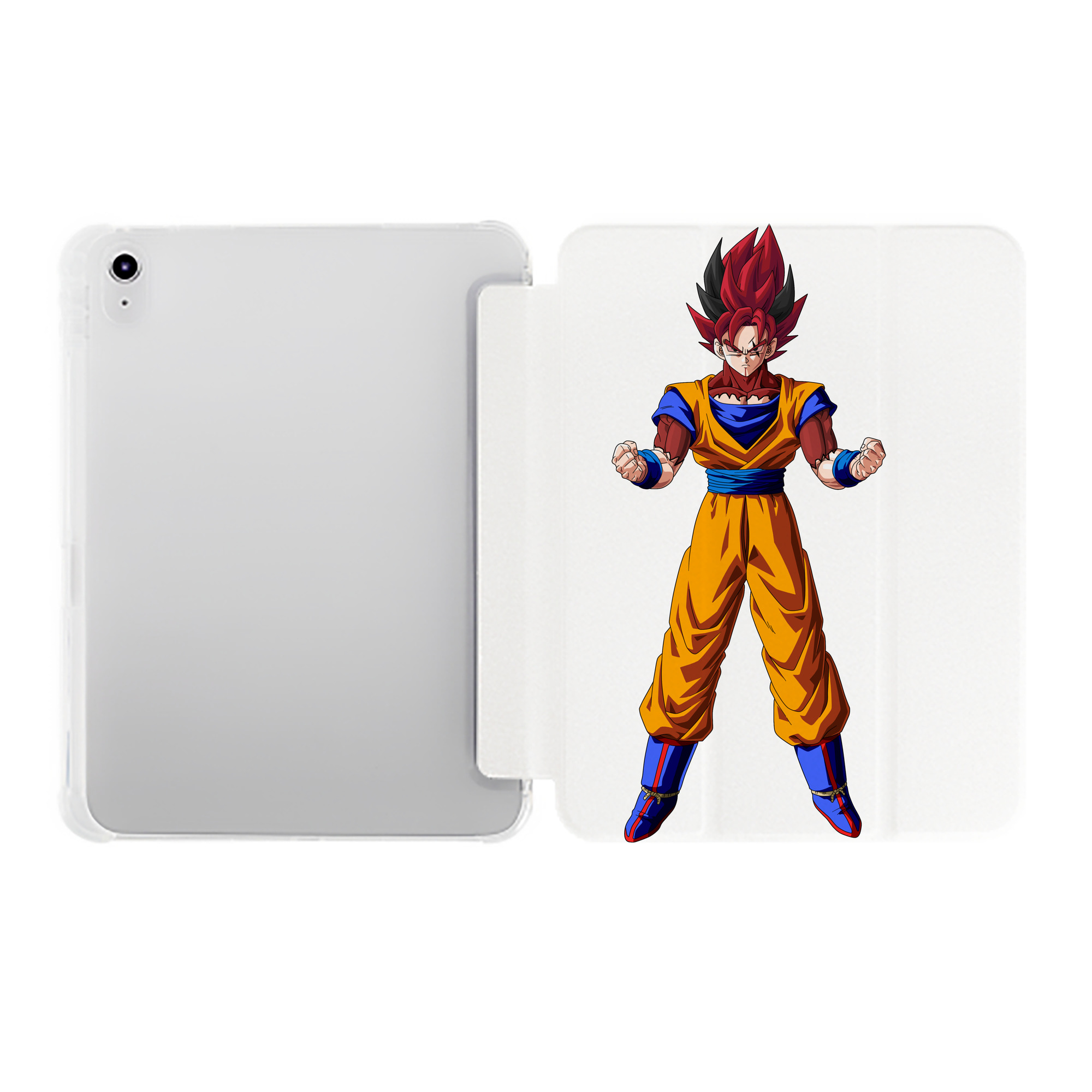 （画像用） ドラゴンボール 孫悟空（そん ごくう）Son Goku カカロット DRAGON BALL Kakarotto IPad ケース ペン収納付き 三つ折りスタンド PUレザー×シリコン 対応機種9.5/10.5/10.9インチ